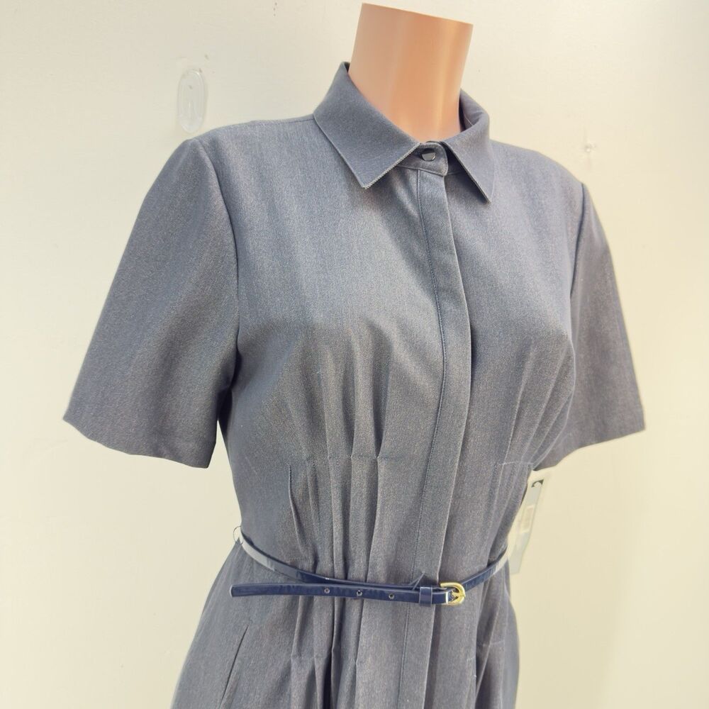 NWT Tahari Arthur S Levine Notch Collar Sheath Dress Size 10 Petite - Picture 5 of 17